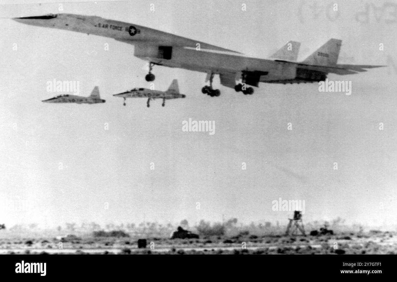 Aviation t 38 talon over edwards air base 22 september 1964 stock