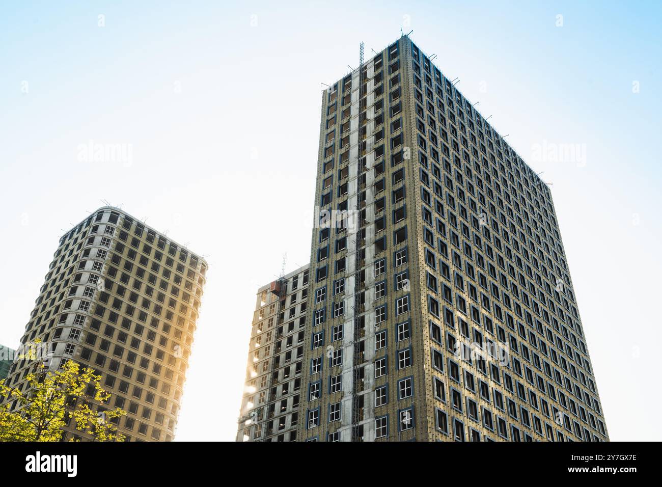 New modern building under construction. Directly below Stock Photo - Alamy