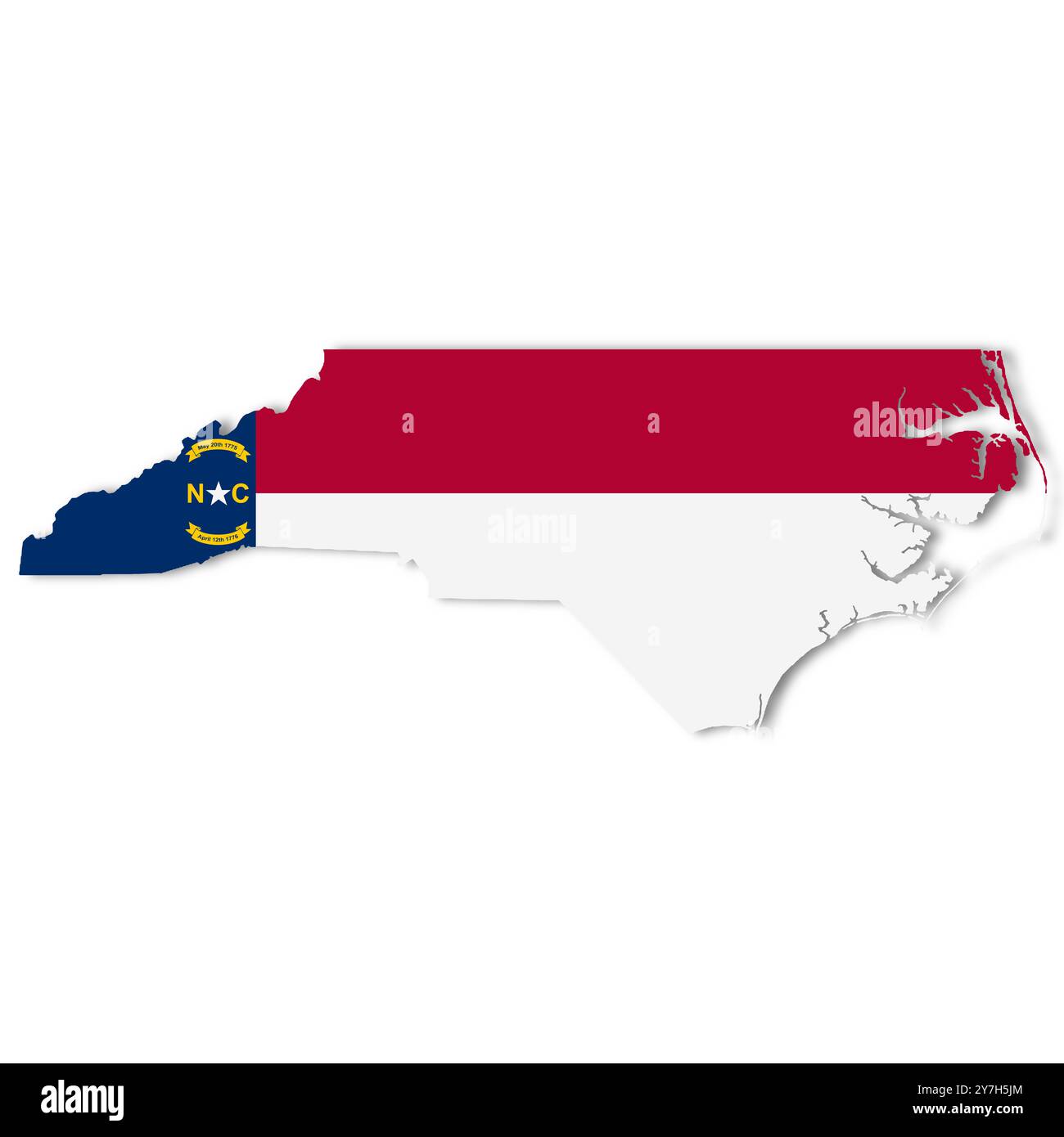 North carolina state flag map stock photo alamy