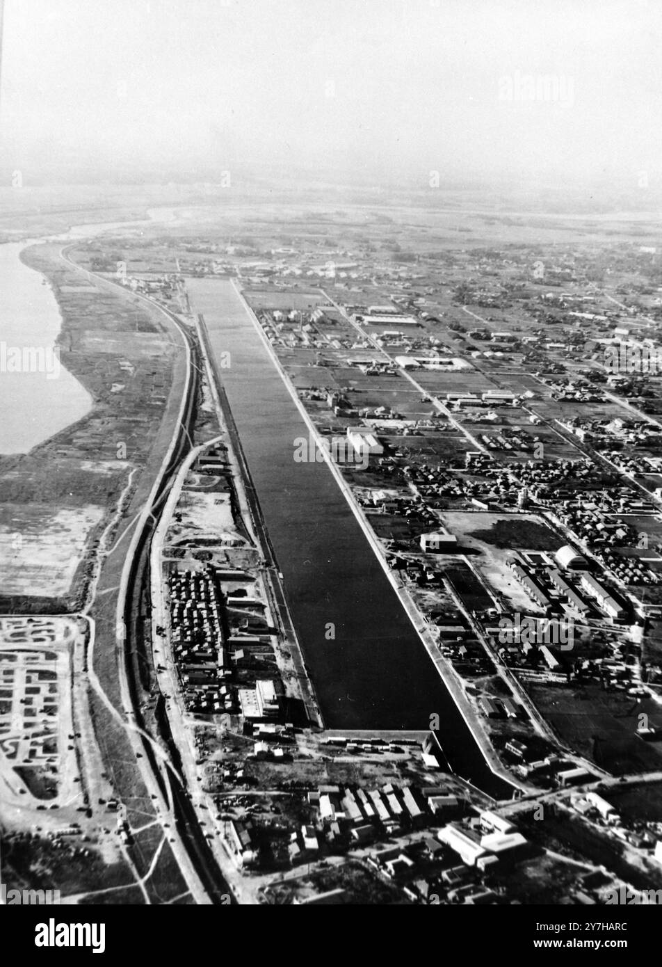 OLYMPICS ROWING COURSE IN TOKYO, JAPAN  ;  10 JULY 1964 Stock Photo