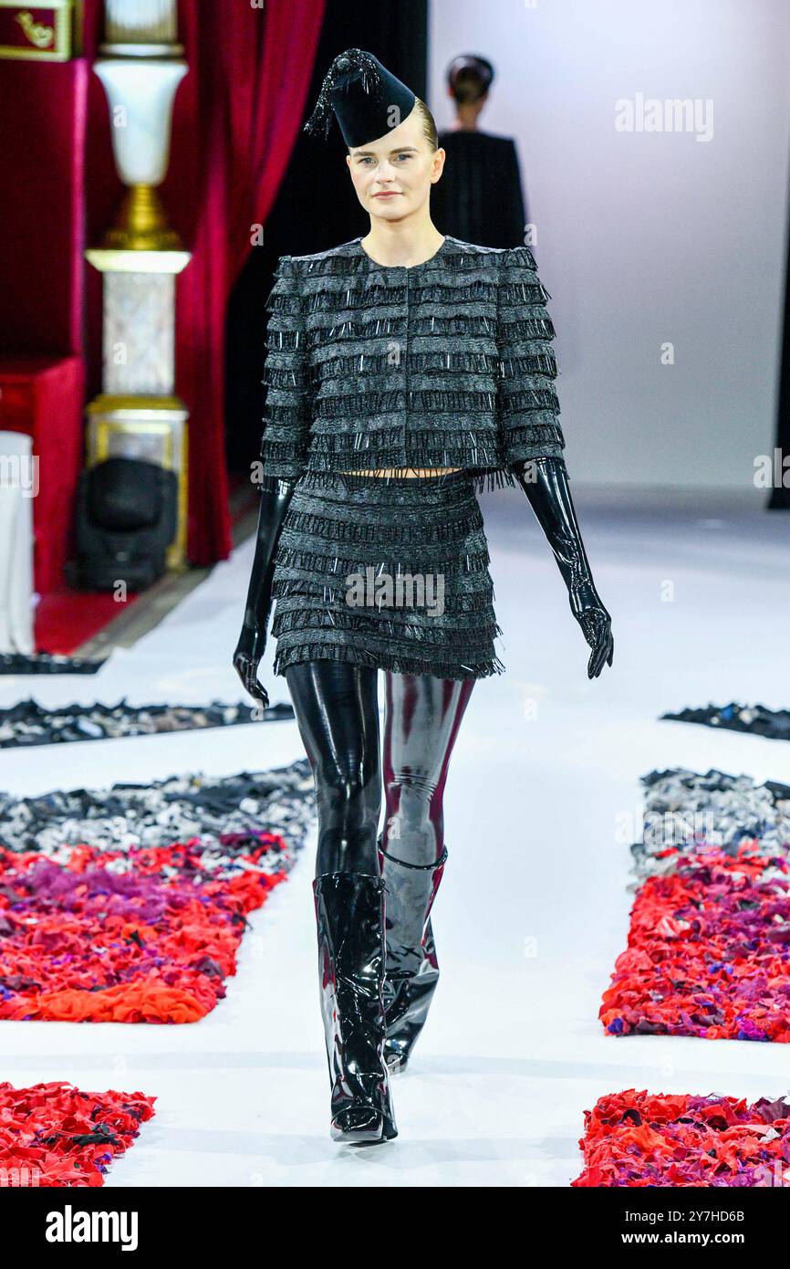 Paris, France. 29th Sep, 2024. A model walks the runway during the ...