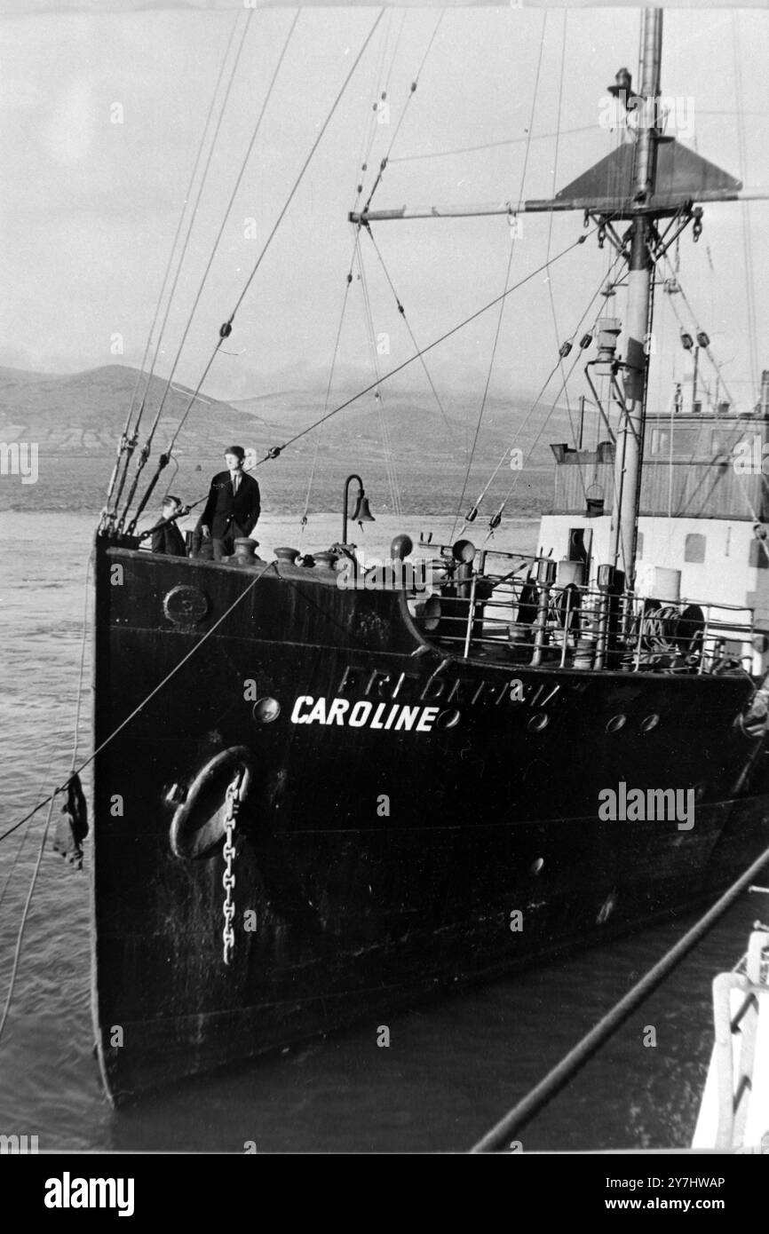BOATS CATAMA CAROLINE BROADCAST SHIP ; 17 APRIL 1964 Stock Photo - Alamy