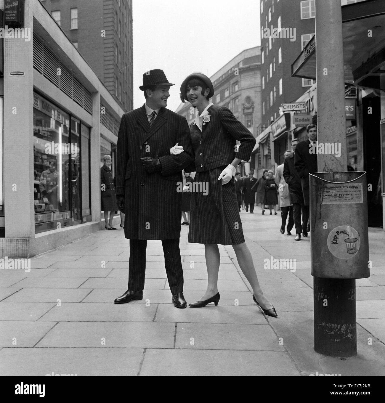 FASHION SUITS FROM SPRING COLLECTION BY SIMPSONS OF PICCADILLY  ;  17 MARCH 1964 Stock Photo