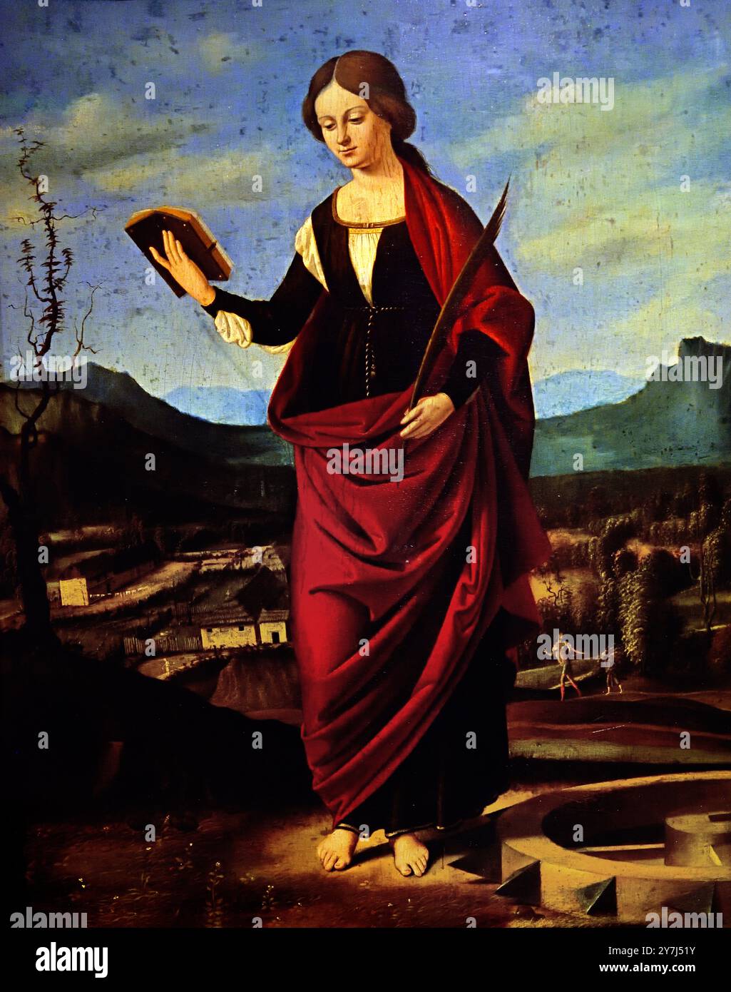 Saint catherine of alexandria by marco basaiti hi-res stock photography ...