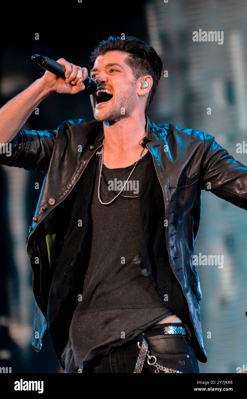 Danny O'Donoghue - The Script, V2013, Hylands Park, Chelmsford, Essex, Britain - 17 August 2013 Stock Photo