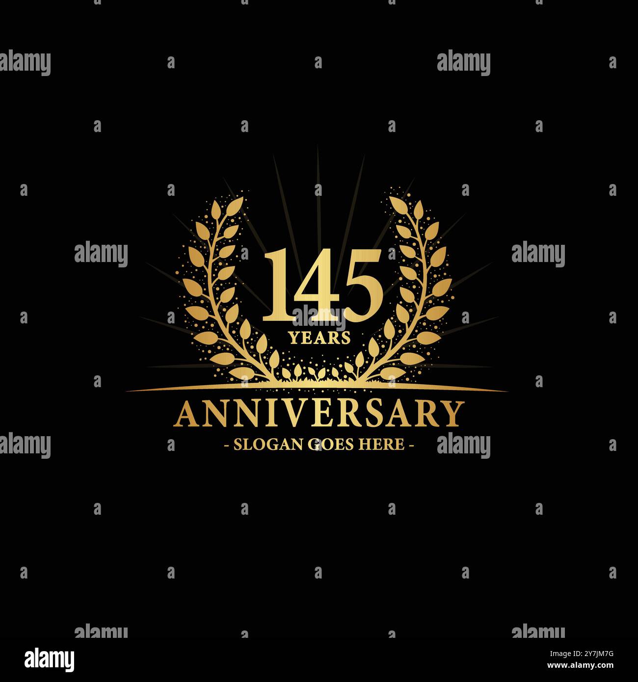 145 years celebrating anniversary logo. 145th years anniversary design ...