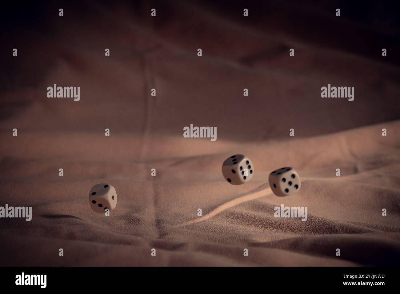 Throwing dices Stock Photo