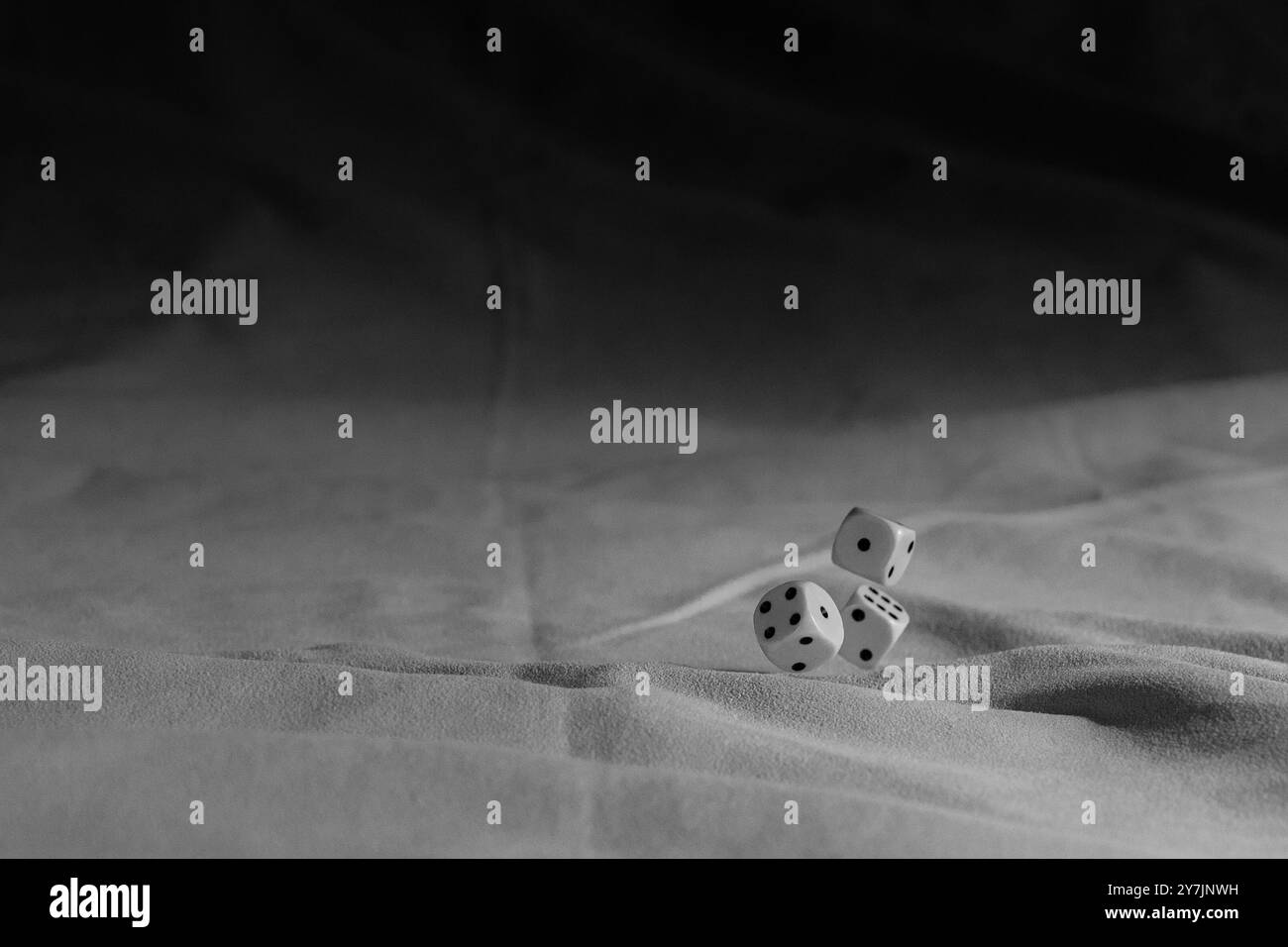 Throwing dices Stock Photo