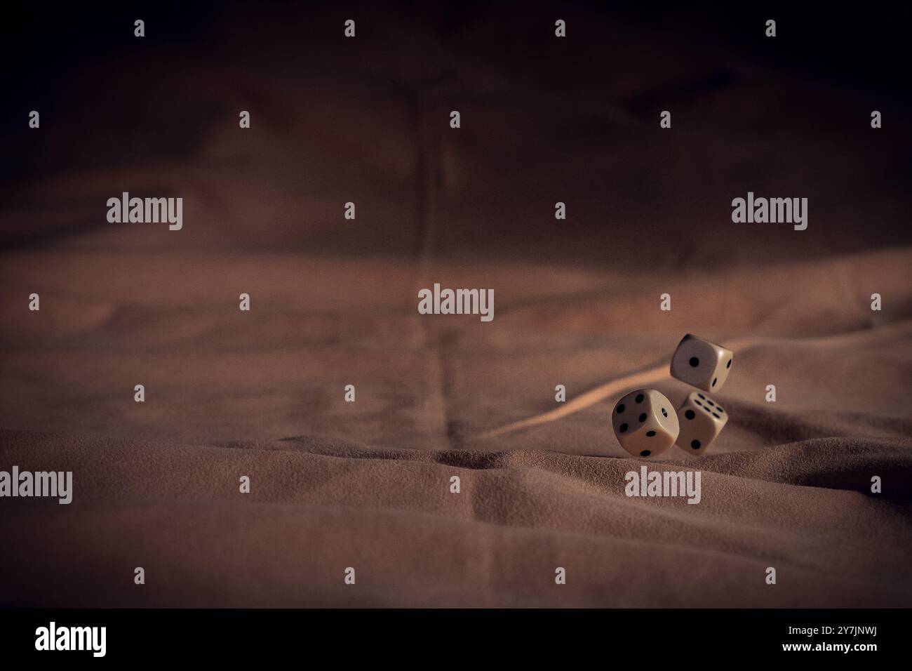Throwing dices Stock Photo