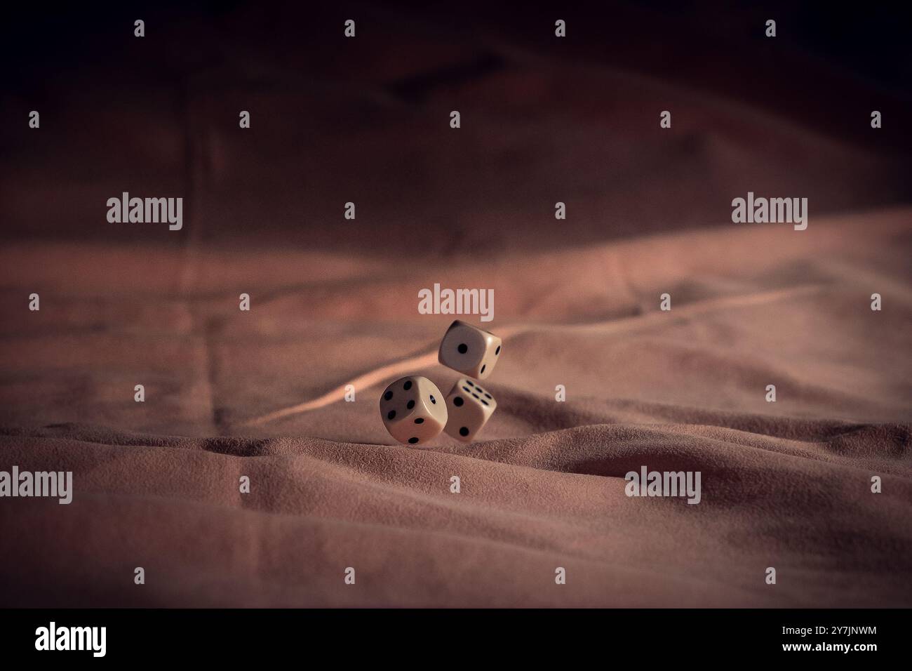 Throwing dices Stock Photo