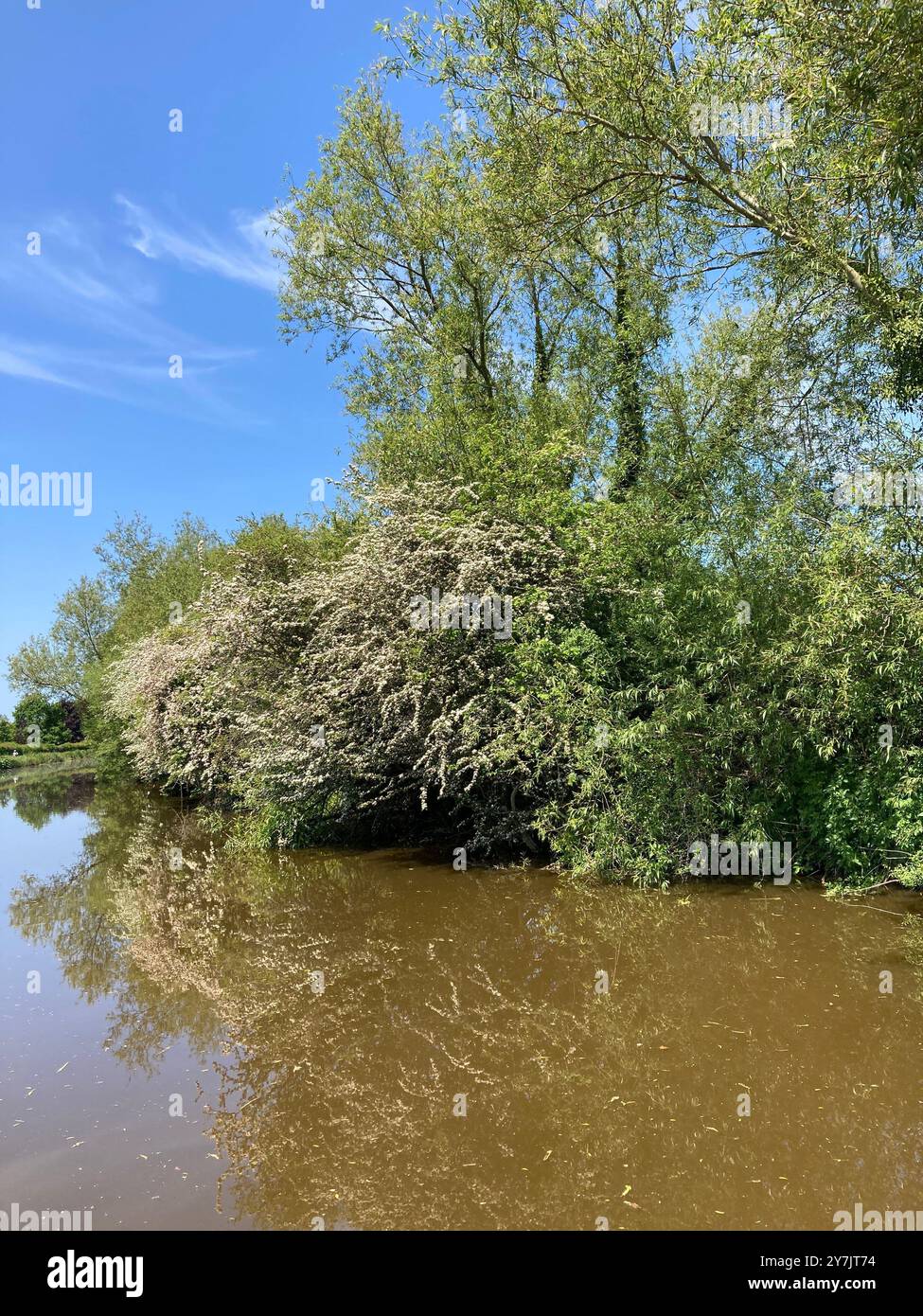 The Kennet and Avon Canal at Hungerford. - Smartphone Captured Stock Image