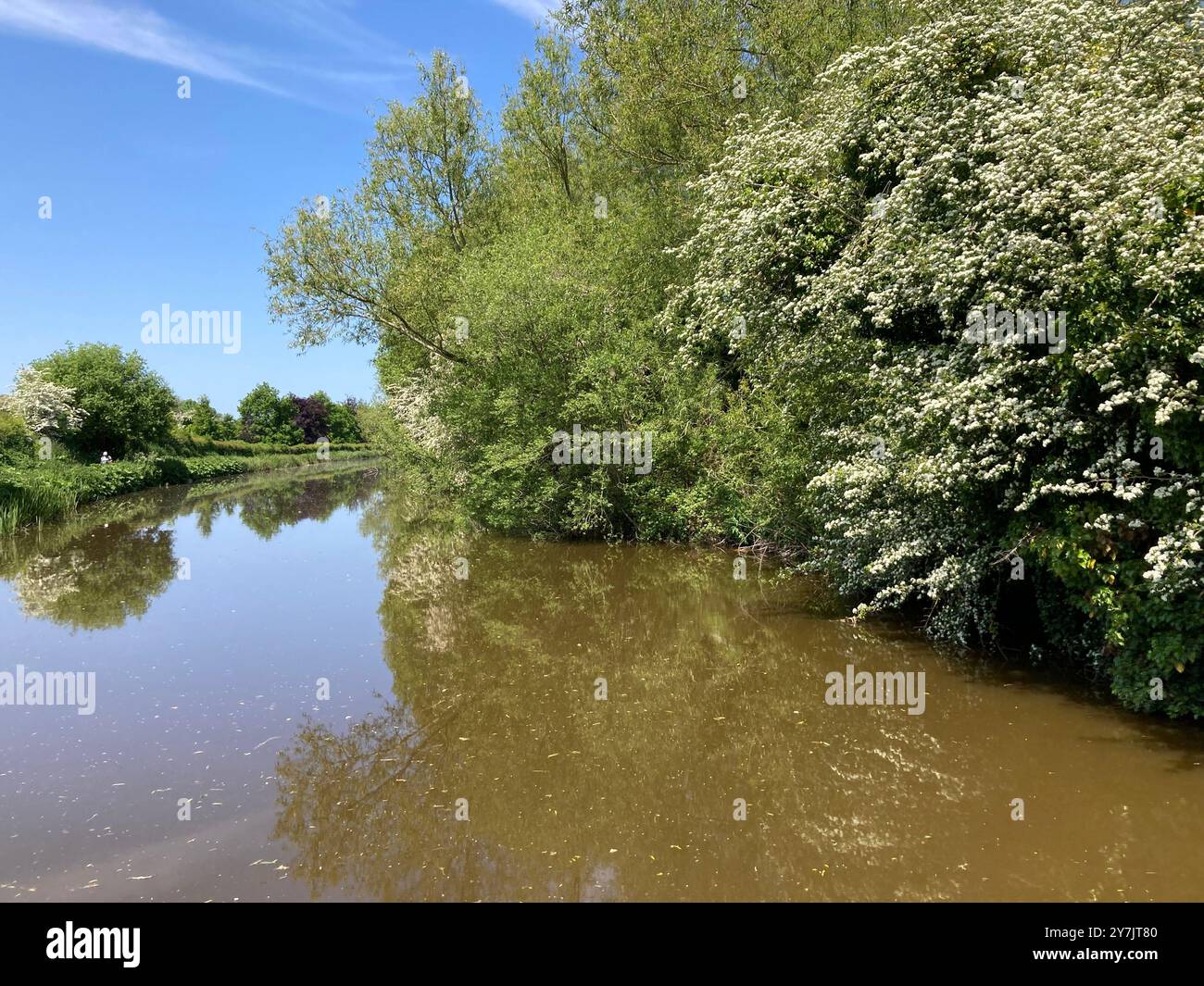 The Kennet and Avon Canal at Hungerford. - Smartphone Captured Stock Image