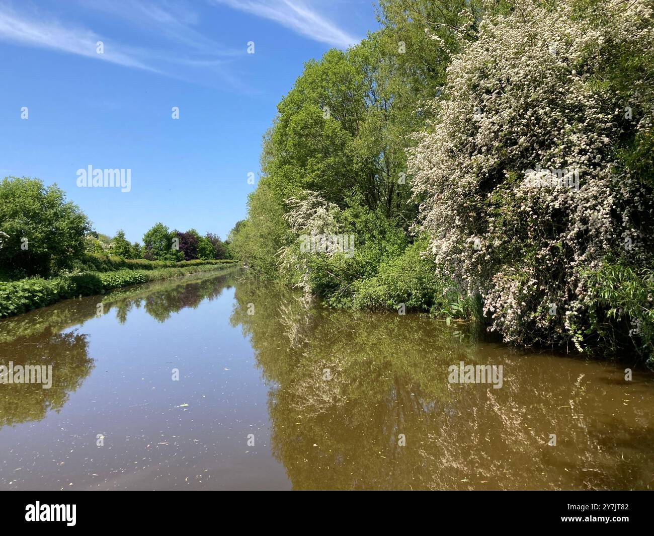 The Kennet and Avon Canal at Hungerford. - Smartphone Captured Stock Image