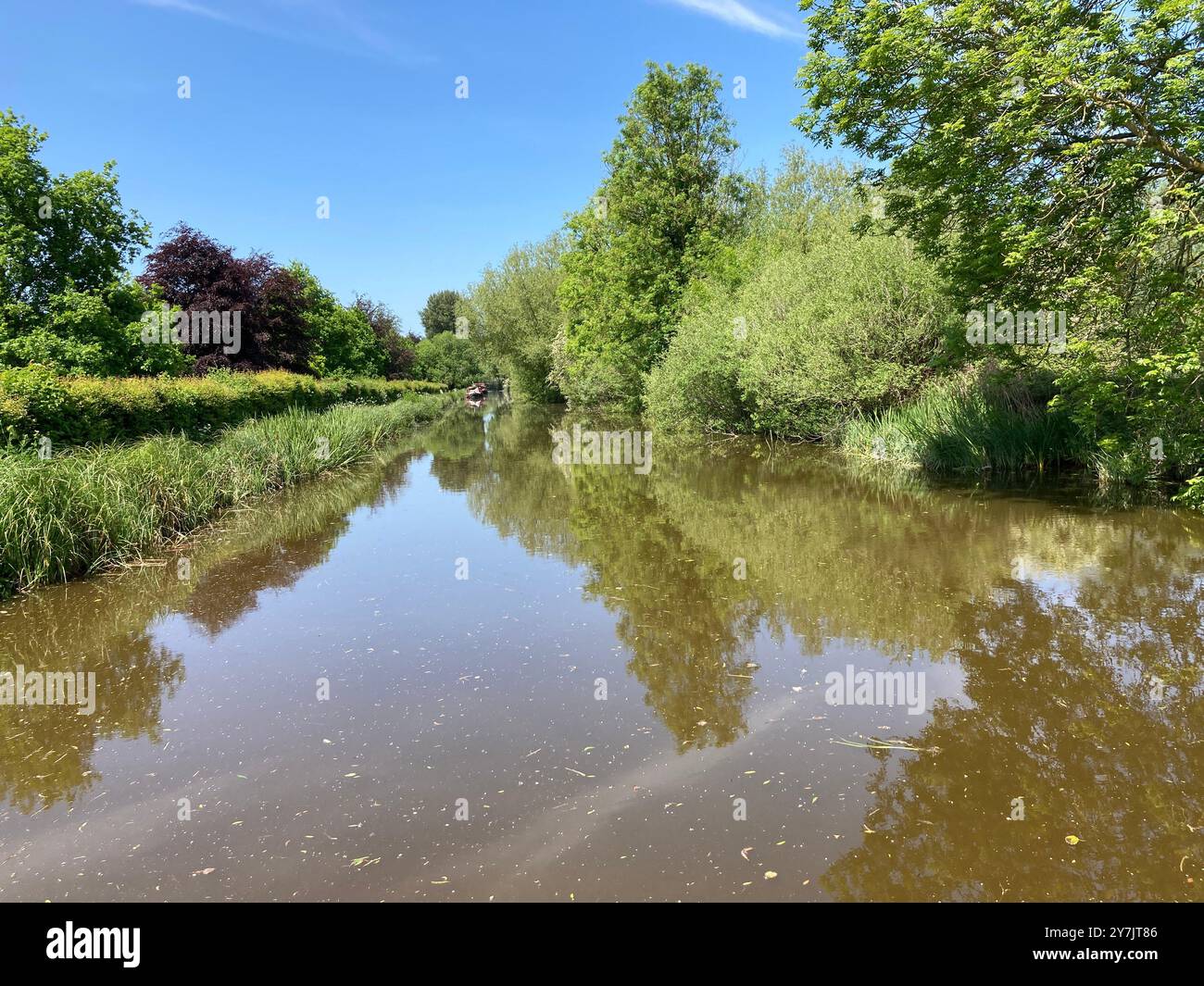 The Kennet and Avon Canal at Hungerford. - Smartphone Captured Stock Image