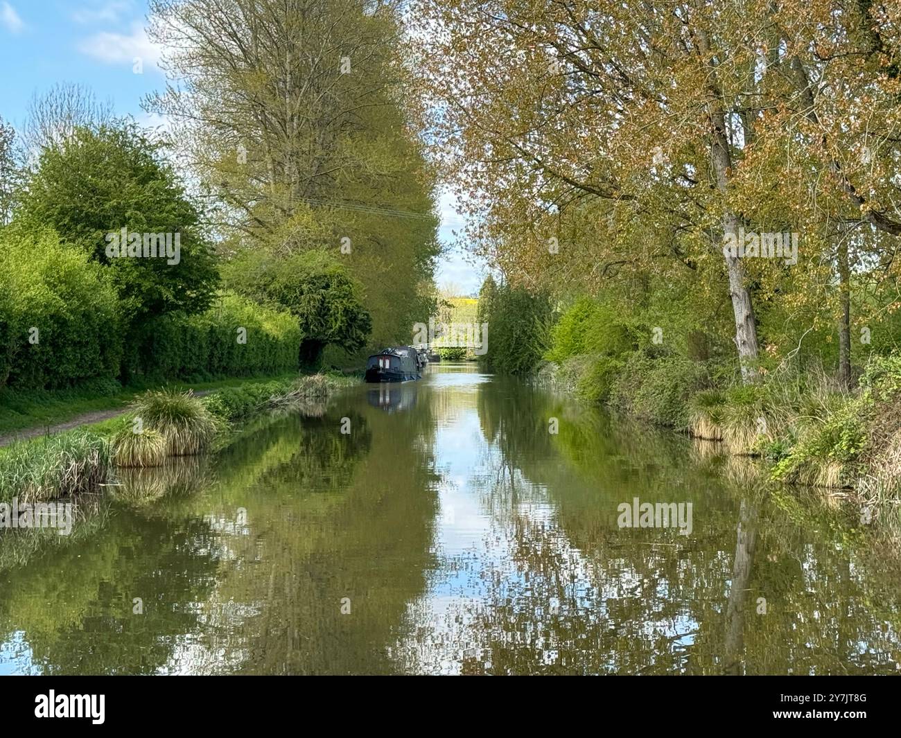 The Kennet and Avon Canal at Hungerford. - Smartphone Captured Stock Image