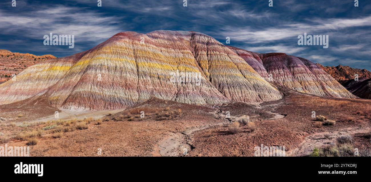 Badland topography formed by the Triassic Chinle Formation, ancient ...