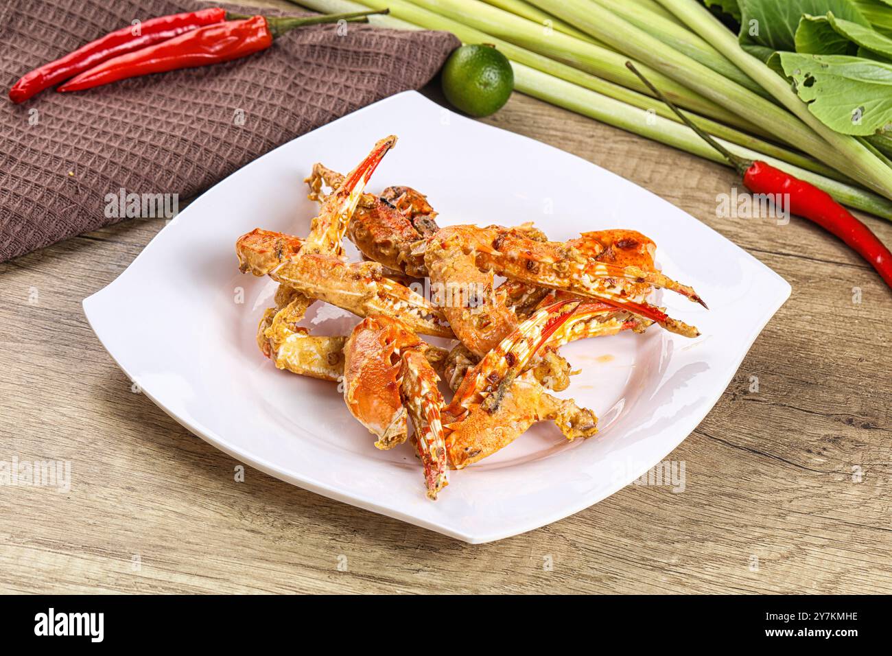 Delicous steamed Spider crab Claws snack Stock Photo - Alamy