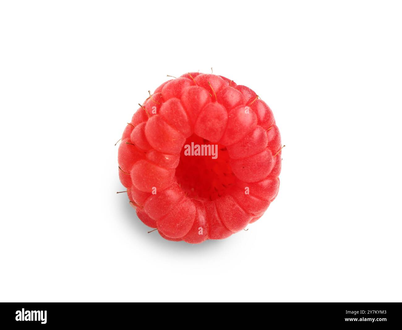 Fresh raspberry on white background Stock Photo - Alamy