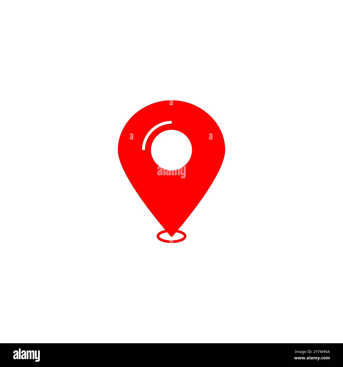 Map pin location mark point icon - Map Pin Location Mark Point Icon Vector Illustration Gps Navigation Address Red Sign Symbol Isolated On White Color 2Y7M90A