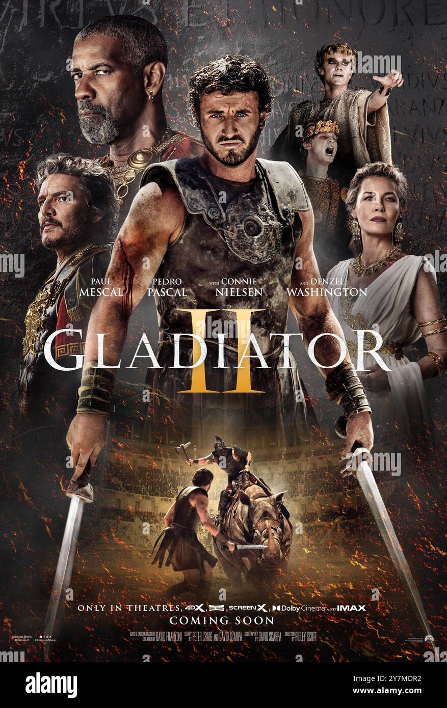 GLADIATOR II, (aka GLADIATOR 2), advance poster, top from left Pedro