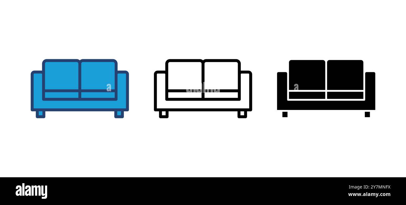 Sofa icon vector. sofa icon illustration Stock Vector Image & Art - Alamy
