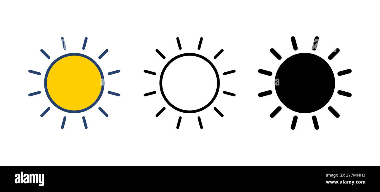 Sun icon vector. Brightness Icon vector Stock Vector Image & Art - Alamy
