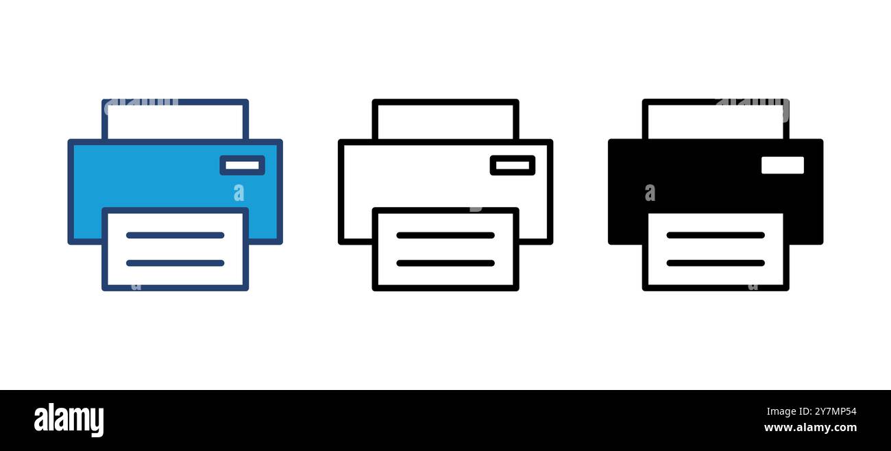 Modern laser printer printing Stock Vector Images - Alamy