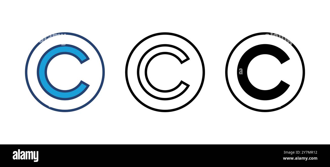 Copyright icon vector. copyright symbols Stock Vector