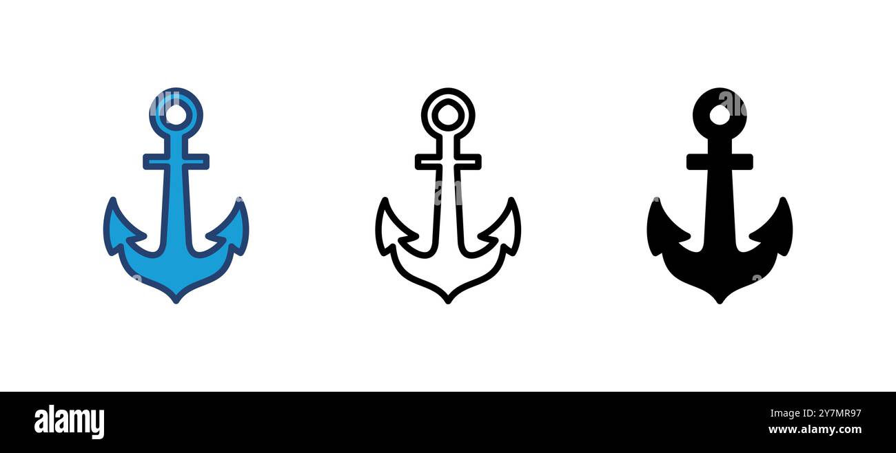Anchor icon vector. Anchor symbol logo. Anchor marine icon Stock Vector ...