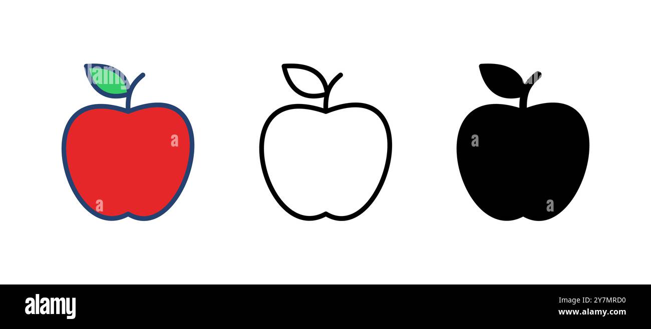 Apple icon vector. Apple vector icon. apple symbols for your web design. Stock Vector