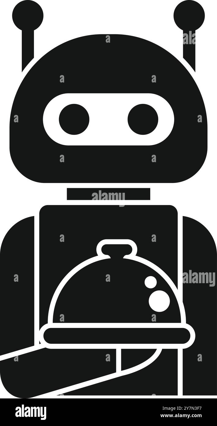 Robot waiter Black and White Stock Photos & Images - Alamy