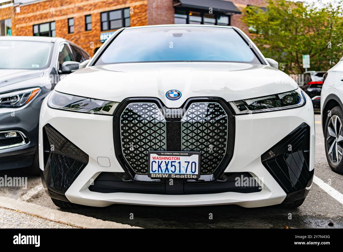 Seattle, USA - July 22, 2024: BMW iX electric crossover SUV car parked ...