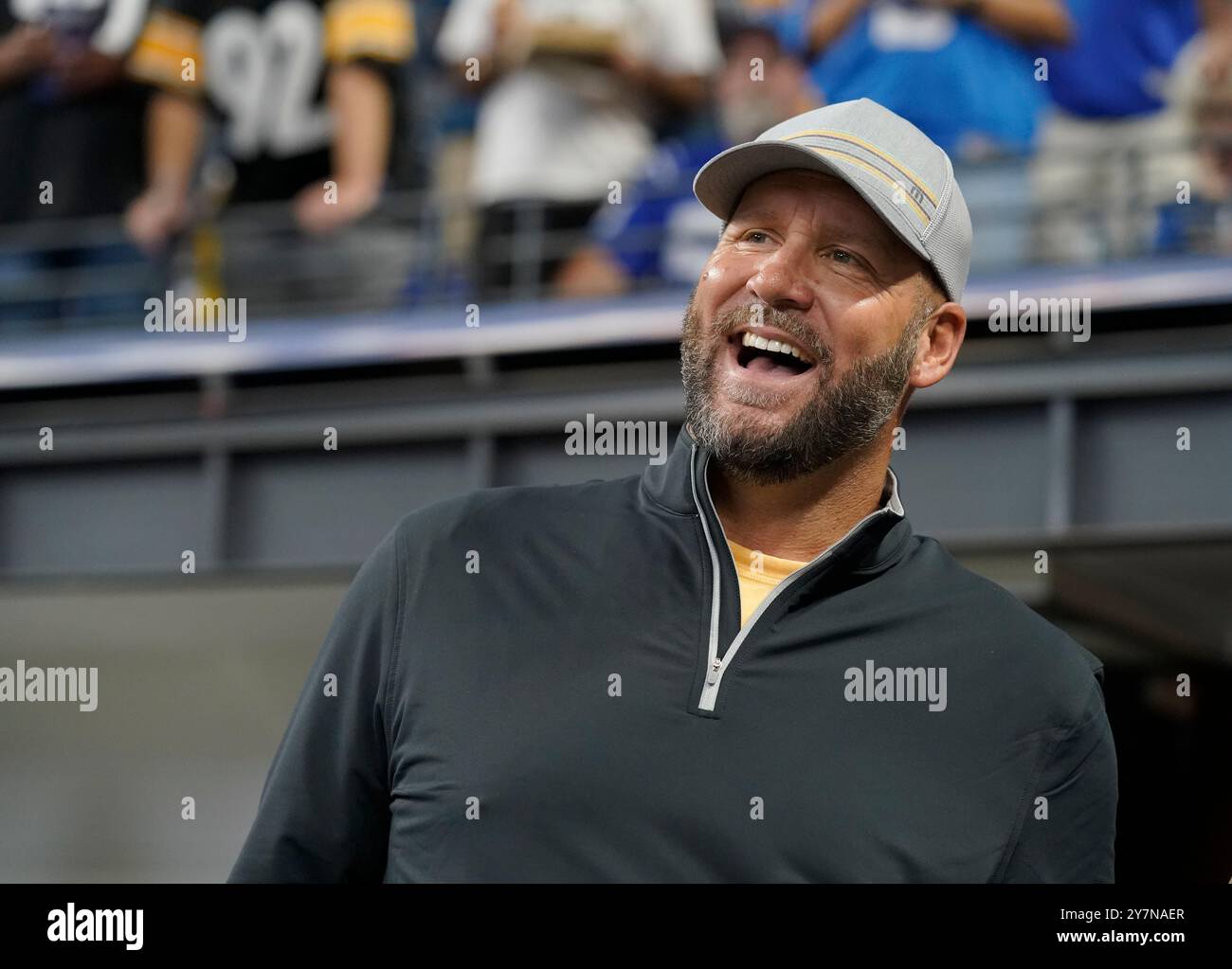 Indianapolis, Indiana, USA. 29th Sep, 2024. September 29, 2024: Ben Roethlisberger during the Pittsburgh Steelers vs Indianapolis Colts at Lucas Oil Stadium in Indianapolis IN. Brook Ward/Apparent Media Group (Credit Image: © AMG/AMG via ZUMA Press Wire) EDITORIAL USAGE ONLY! Not for Commercial USAGE! Stock Photo