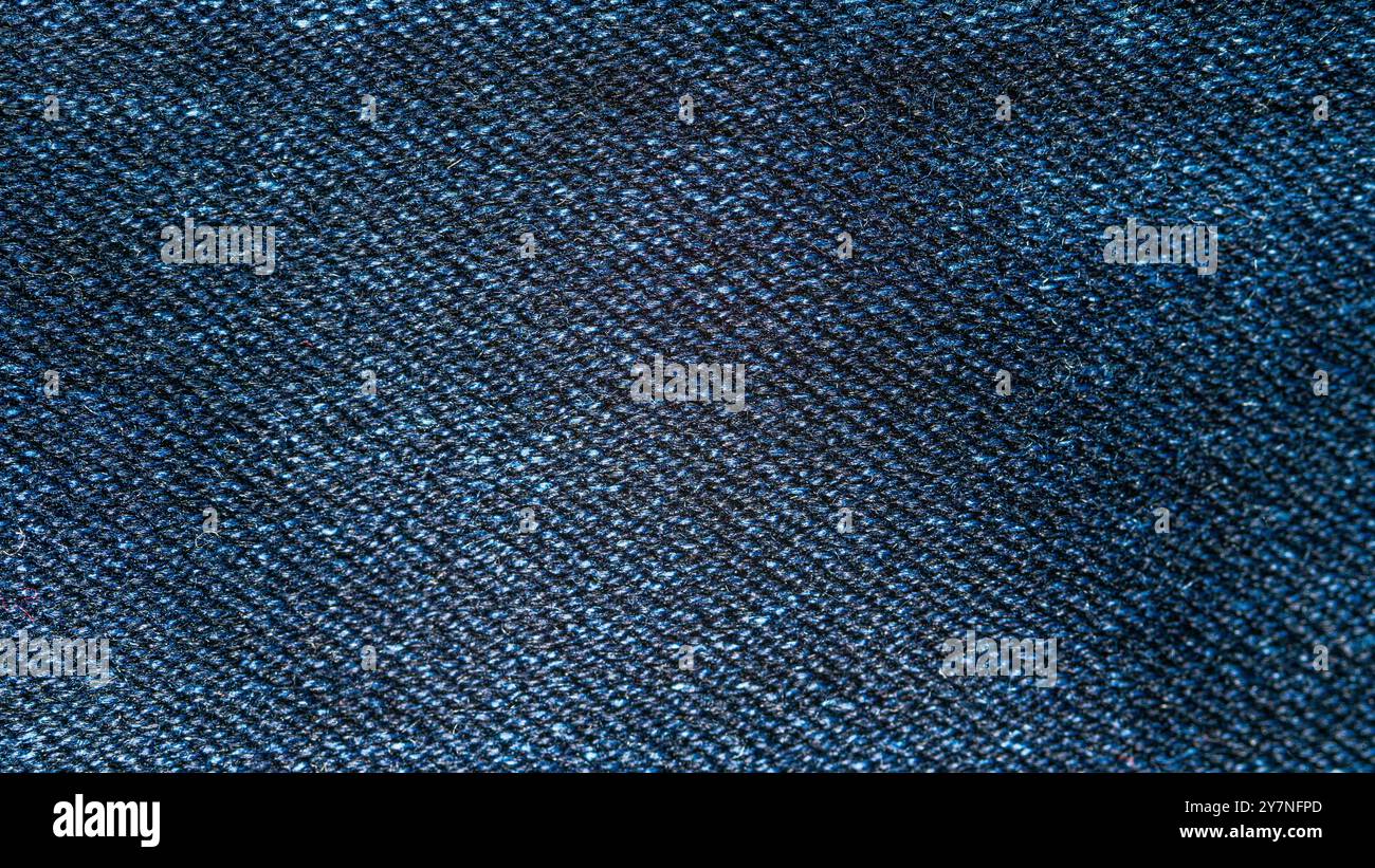 denim jeans material , macro photo , background texture Stock Photo