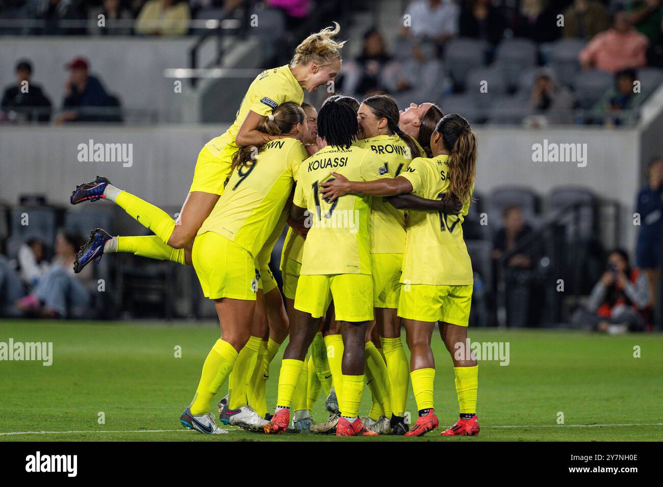 Los Angeles, United States. 27th Sep, 2024. The Washington Spirit
