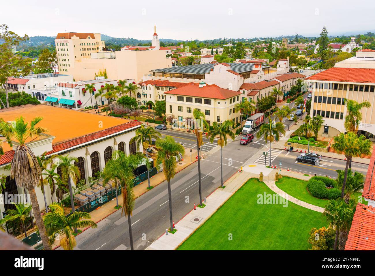 Santa Barbara, California - April 20, 2024: Overview of Santa Barbara ...