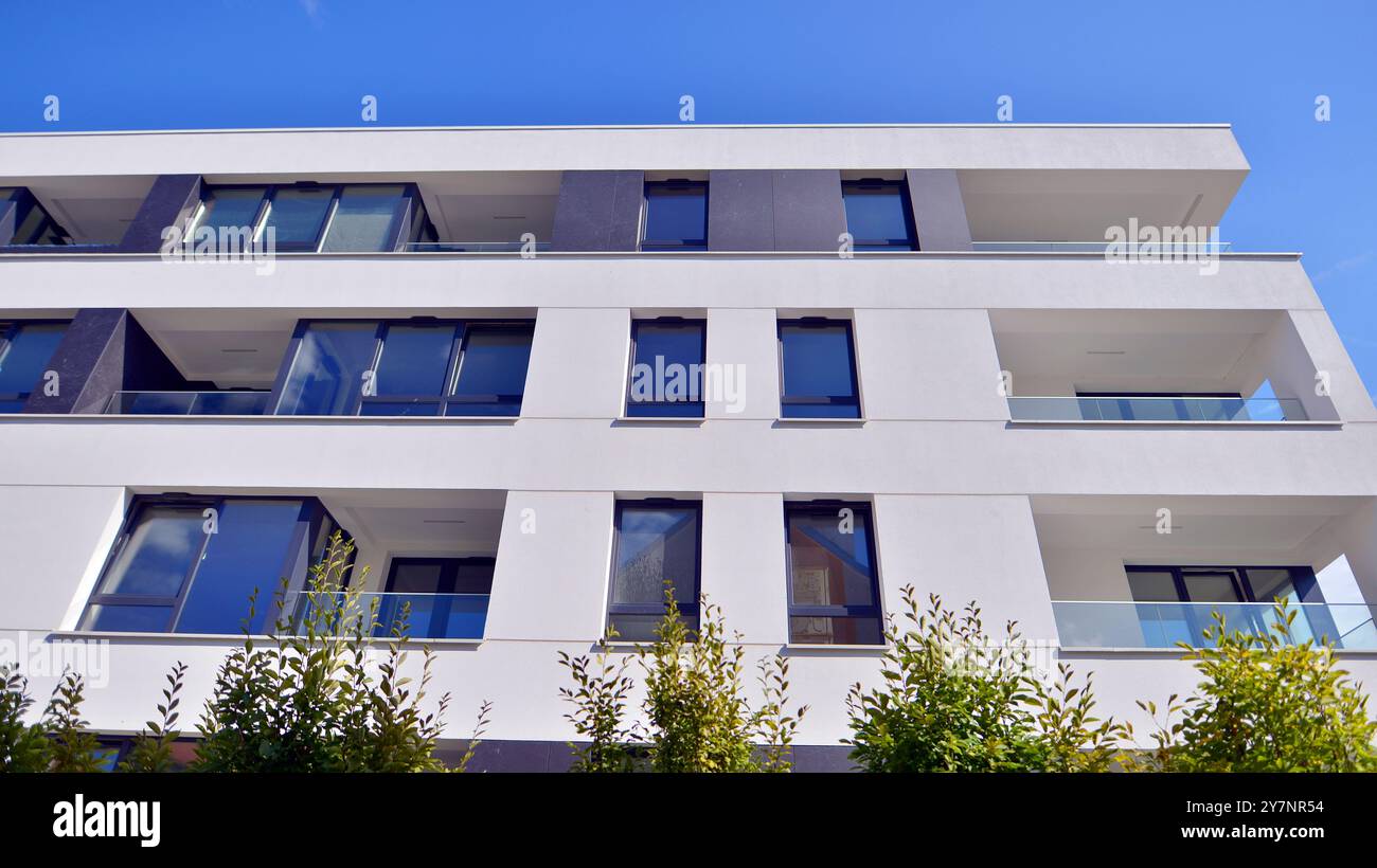 View of Sustainable Apartment Building with Penthouses | AI Art Generator ...