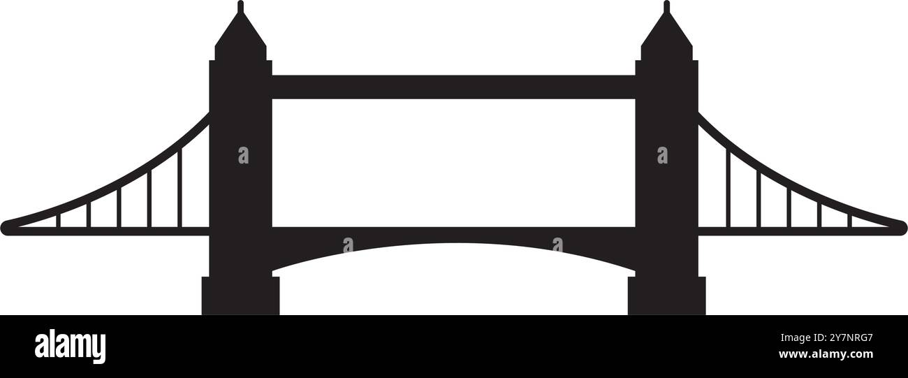 Bridge icon vector illustration logo design Stock Vector