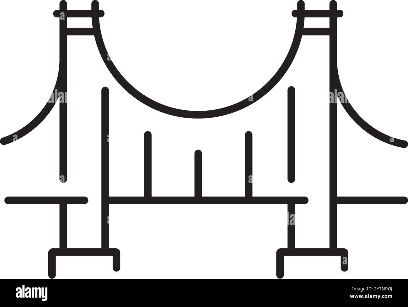 Bridge icon vector illustration logo design Stock Vector