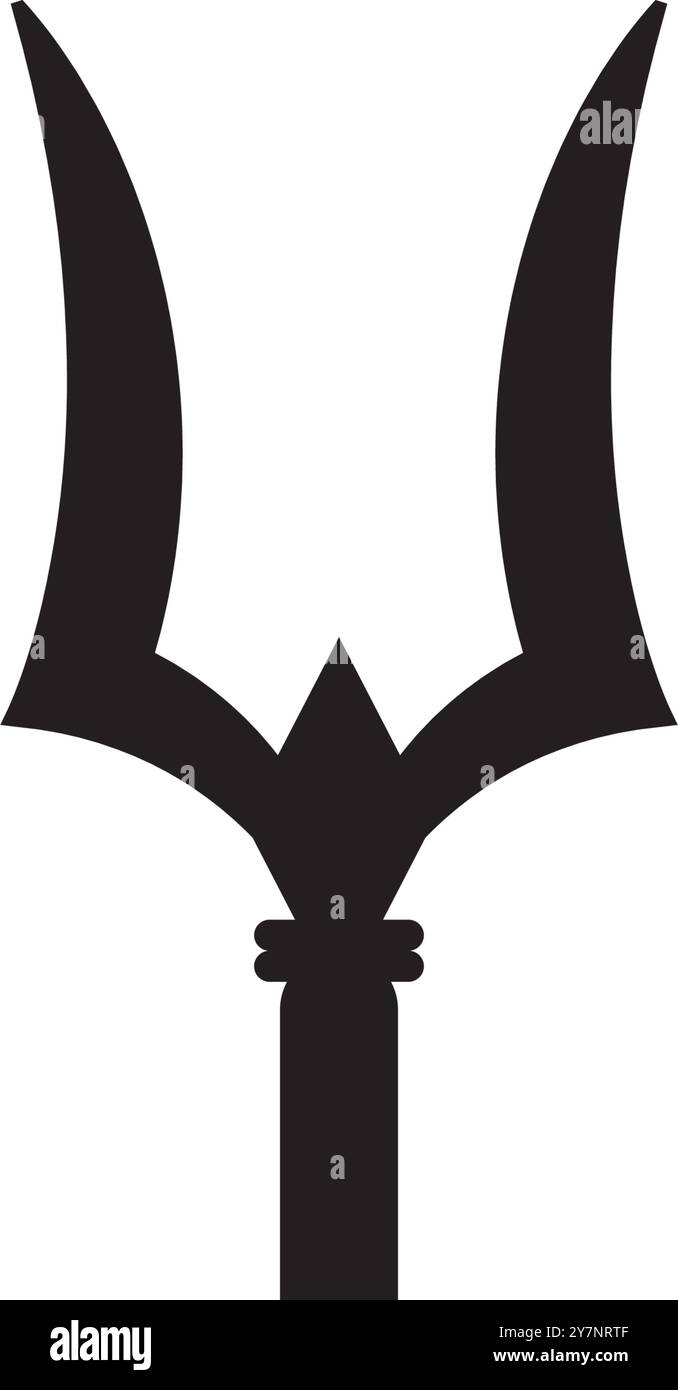 trident icon vector illustration logo design Stock Vector