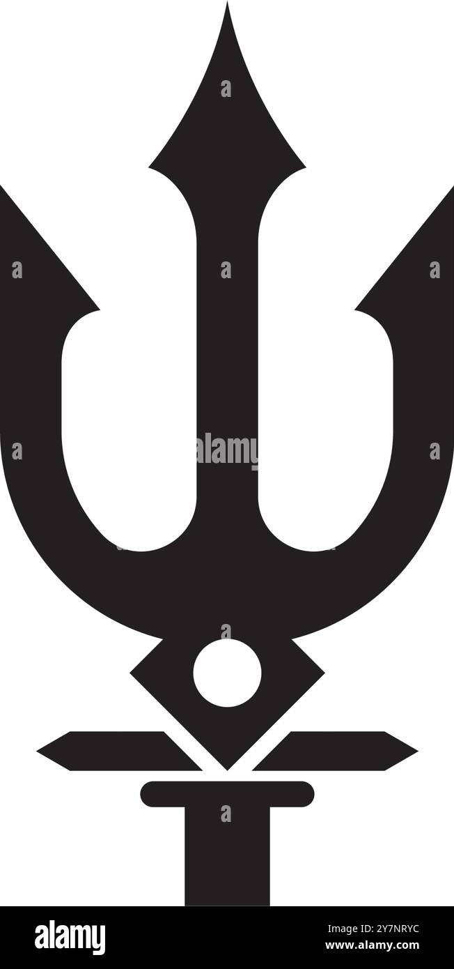 Logo trident Black and White Stock Photos & Images - Alamy