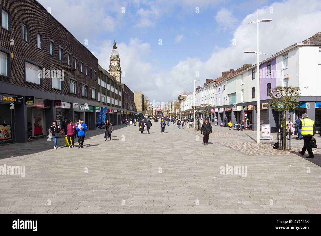 Newport Street, in Bolton town centre, looking towards Victoria Square ...