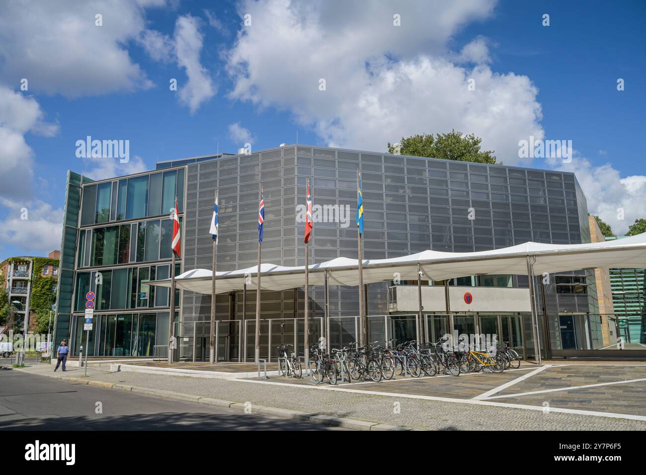 Nordic Scandinavian Embassies, Rauchstrasse, Tiergarten, Mitte, Berlin, Germany, Nordische skandinavische Botschaften, Rauchstraße, Deutschland Stock Photo