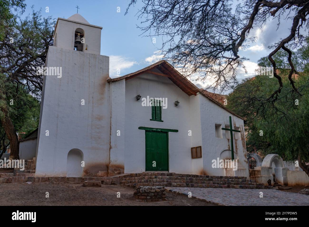 Facade of the Church of Santa Rosa de Lima in Purmamarca, Argentina ...
