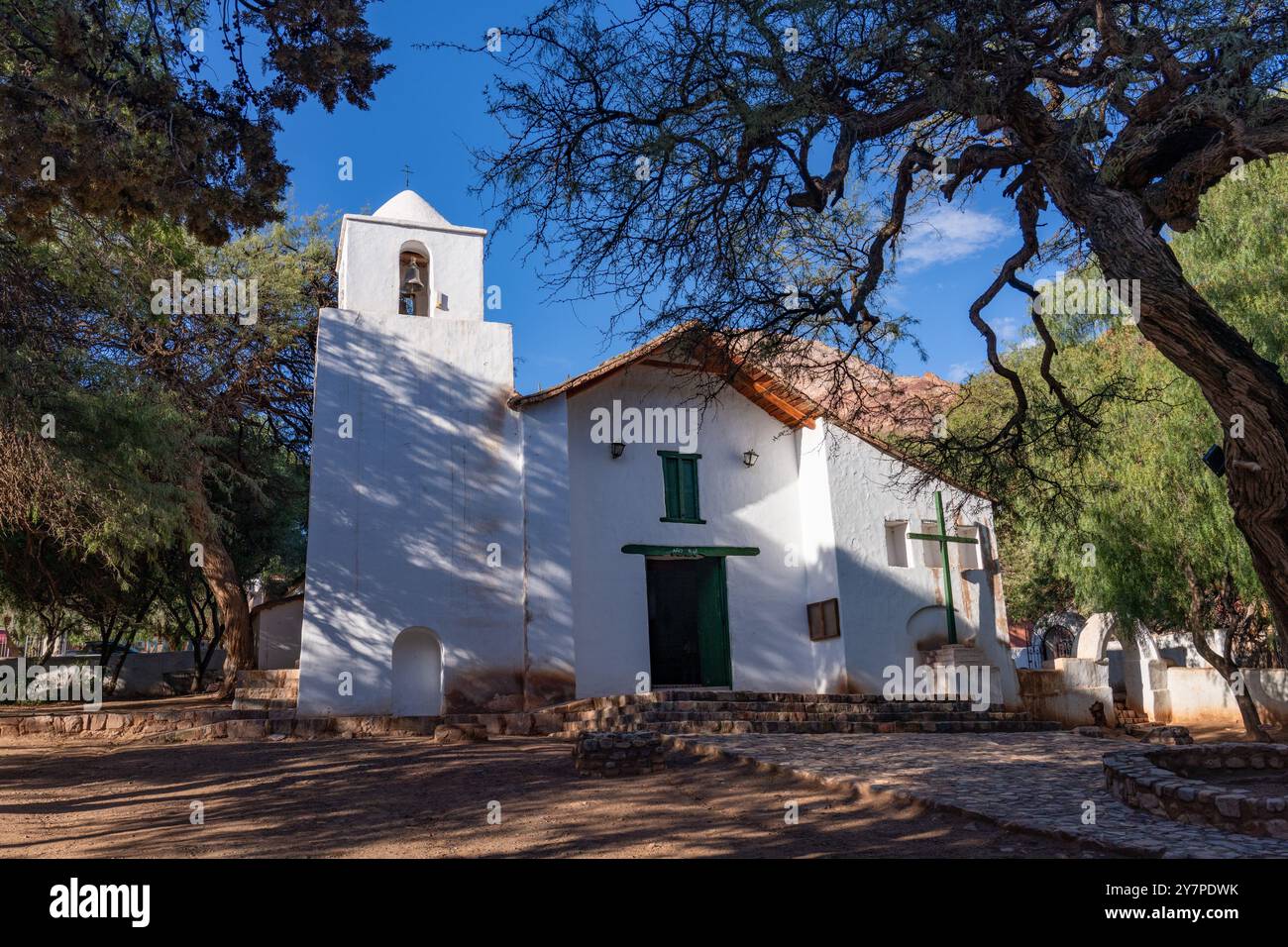 Facade of the Church of Santa Rosa de Lima in Purmamarca, Argentina ...
