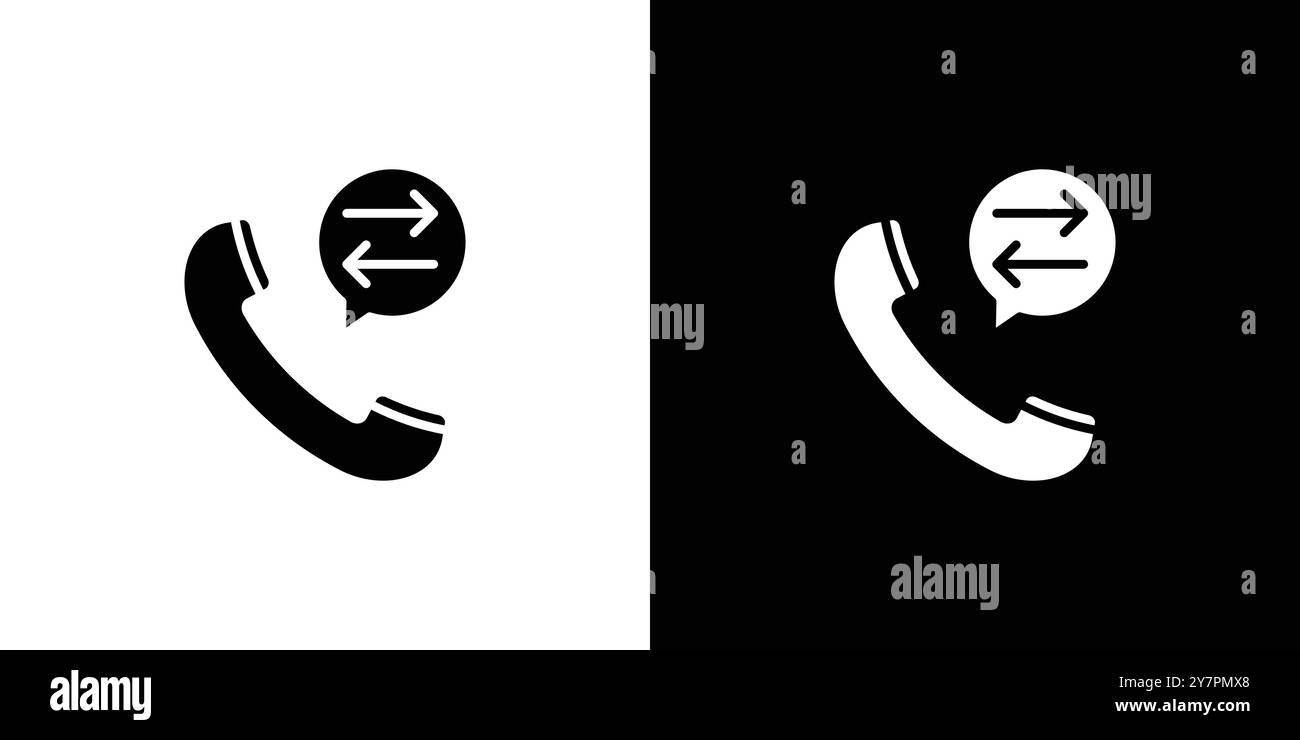 Call back icon Flat thin line vector illustration art outline set Stock Vector