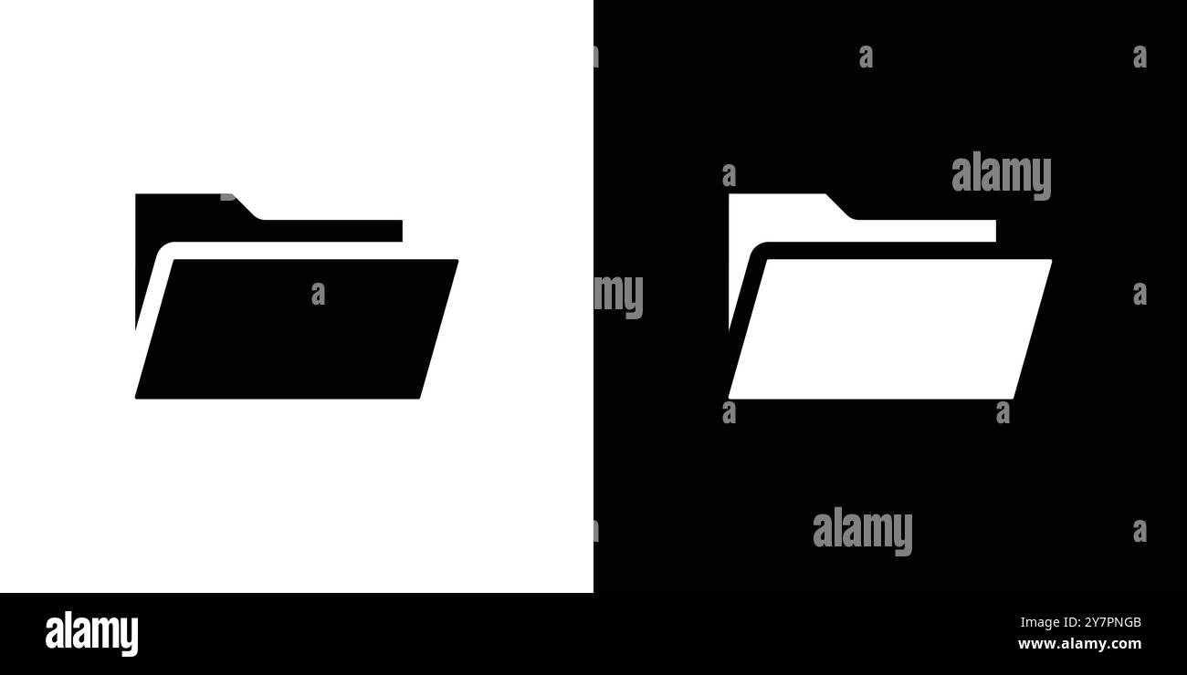 Folder icon Flat thin line vector illustration art outline set Stock ...