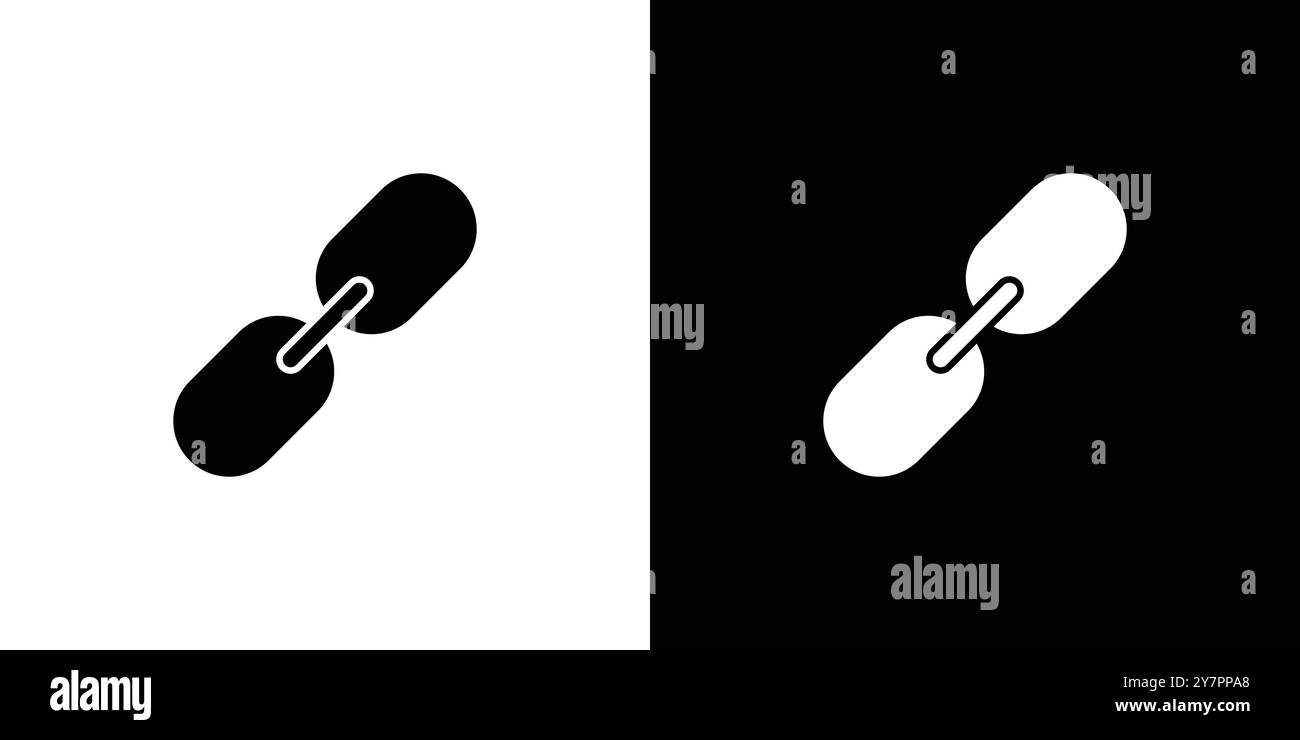 Link icon Flat thin line vector illustration art outline set Stock Vector
