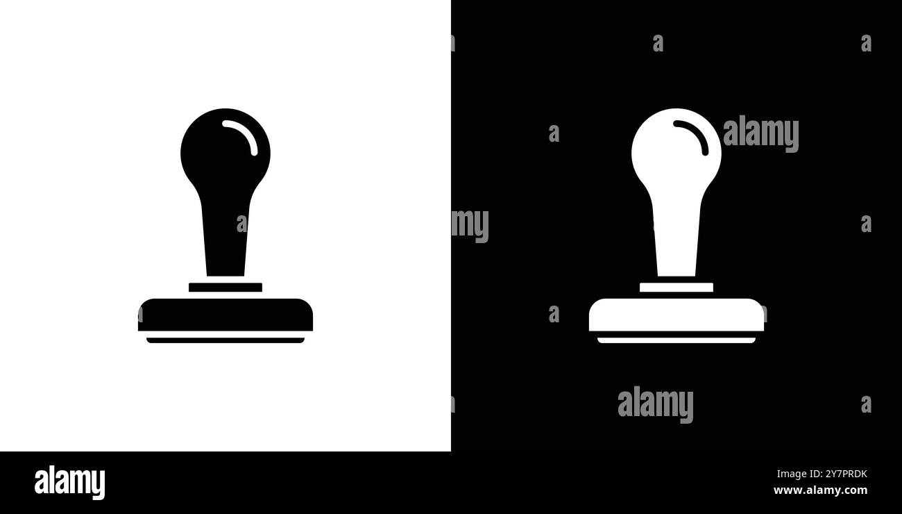 Stamp icon Flat thin line vector illustration art outline set Stock ...