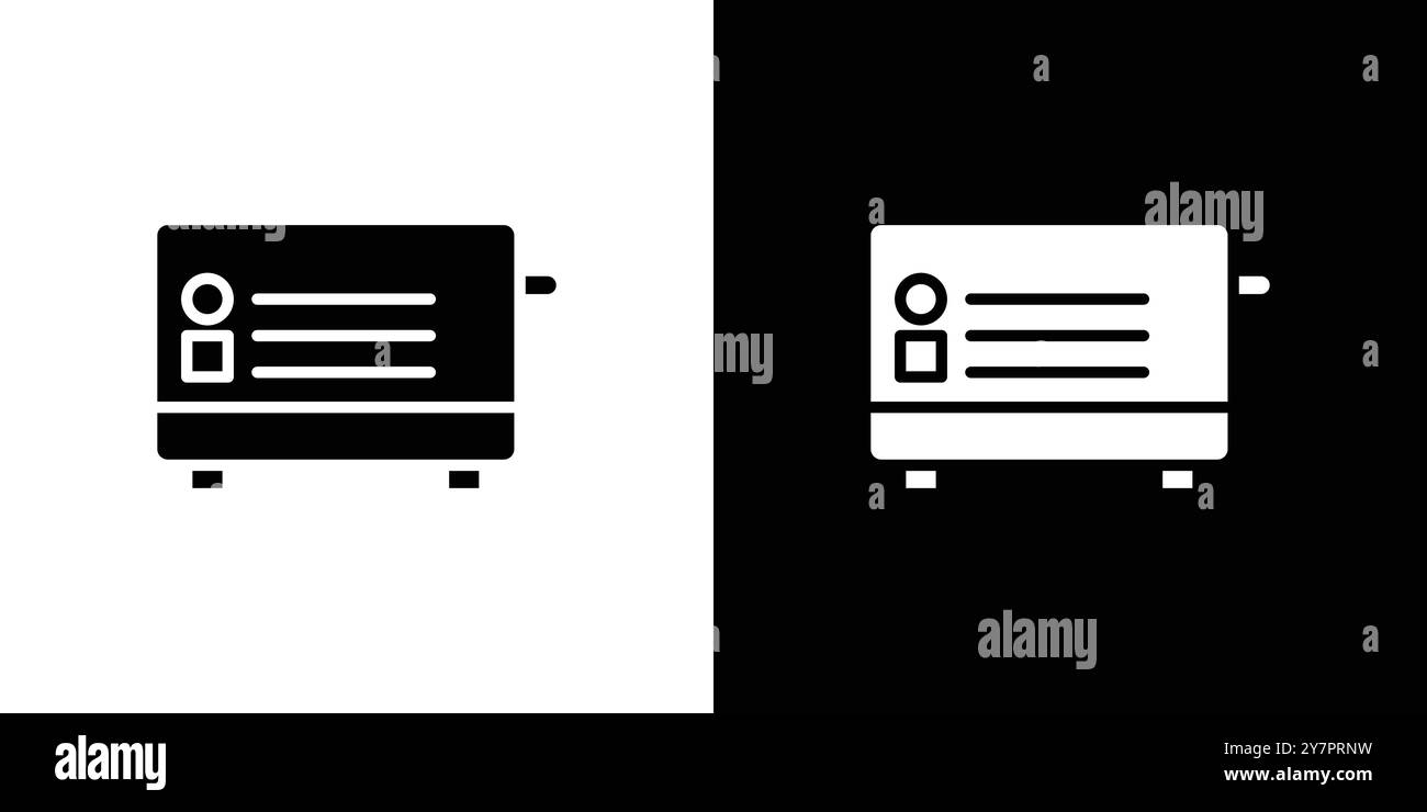 Toaster icon Flat thin line vector illustration art outline set Stock ...